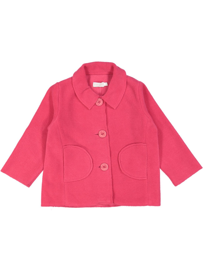 mantel roze fleece 18m