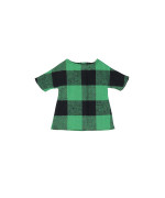 doll dress soft check green