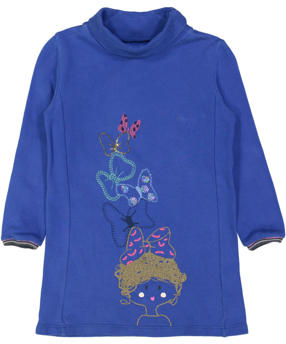 kleedje blauw molton 06j
