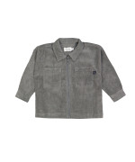 Chemise zippée velours gris