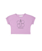 t-shirt boxy radiant butterfly paars 05j