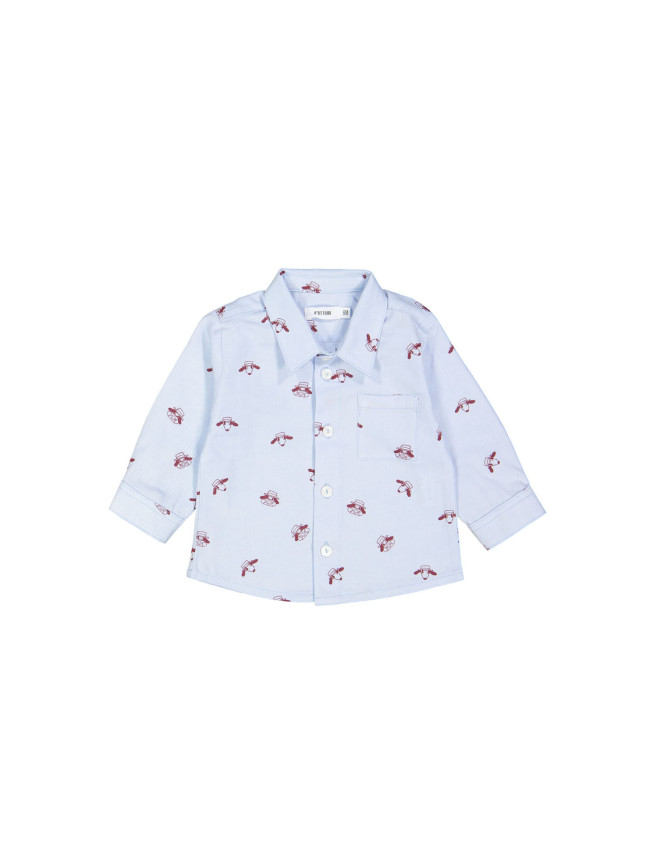 shirt mini italian dogs light blue