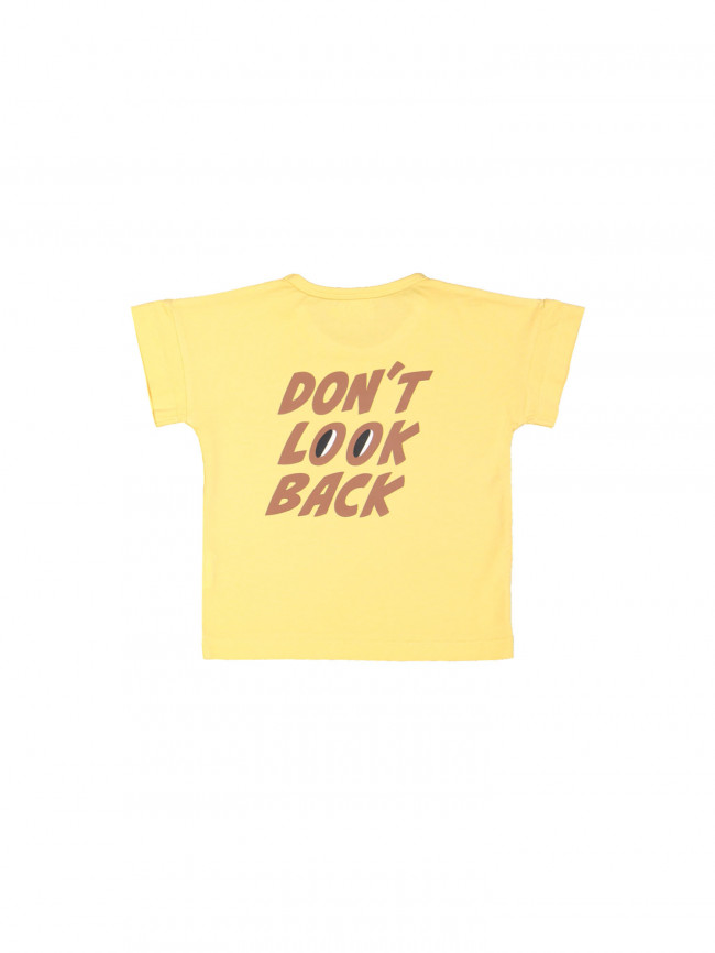 t-shirt boxy don't look back perzik 02j
