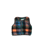 Bodywarmer mini teddy check green