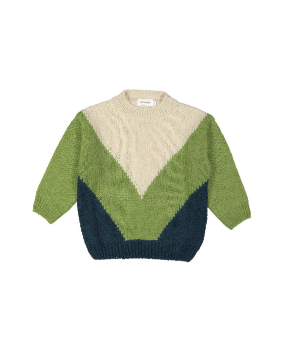 pull colorblock groen