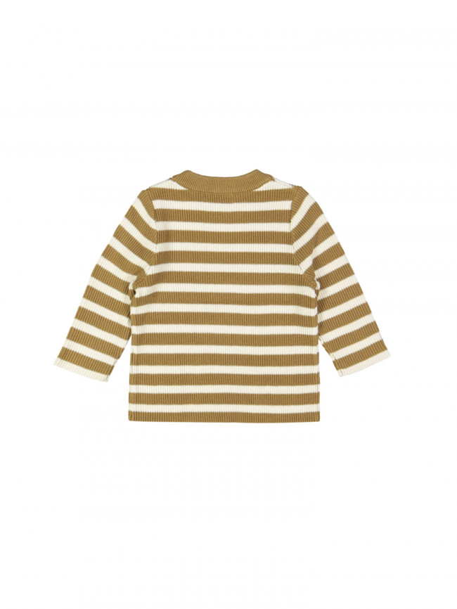 pull tricot stripe khaki