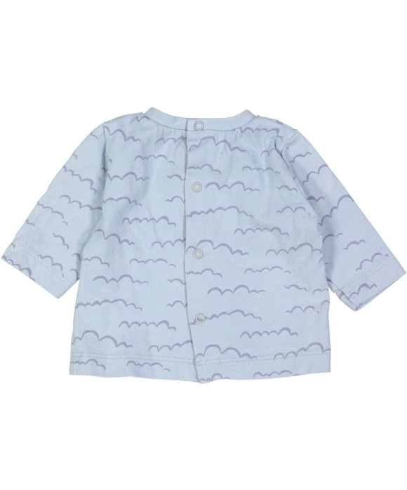 t-shirt blauw wolken 00m