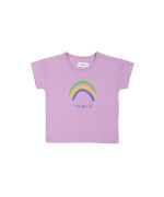 t-shirt boxy regenboog paars 02j