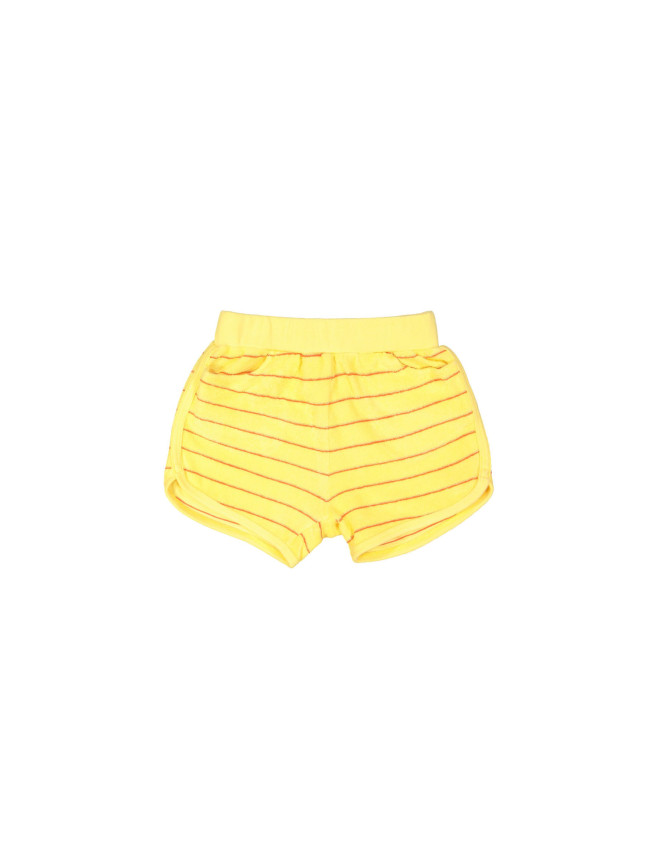 short éponge rayé jaune