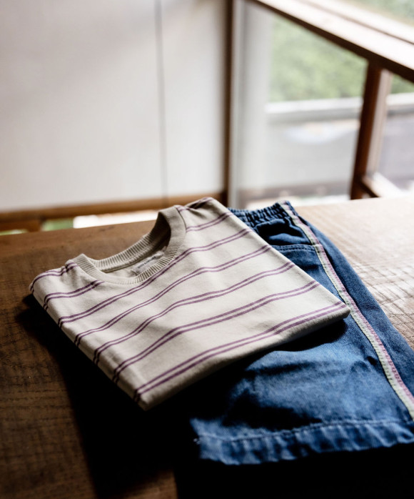 Jeansbermuda stone bleach lint 
