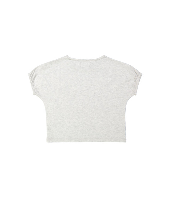 T-shirt chapeau mini mélangé gris clair