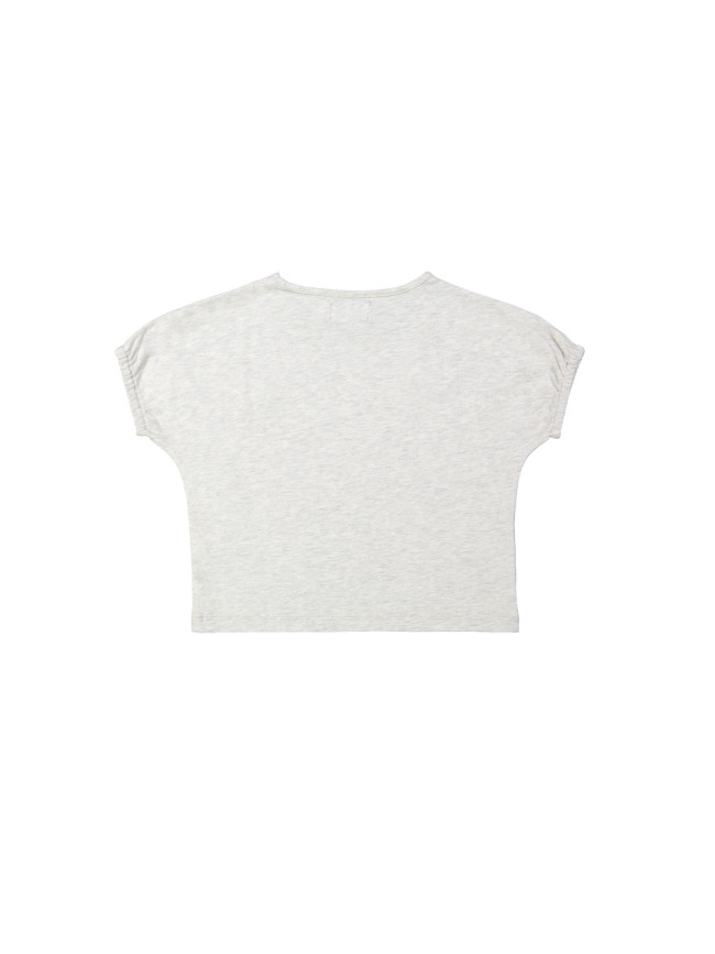 T-shirt hat mini melange lichtgrijs 12m
