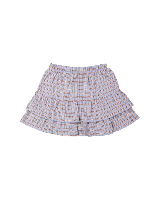 Rok ruit lichtblauw 12m