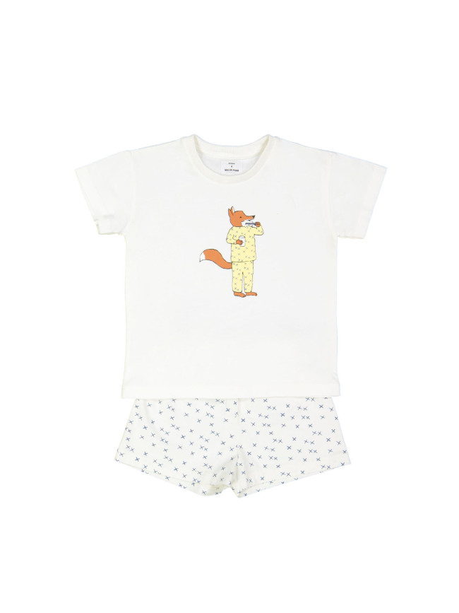 Pyjama brossage de dents écru