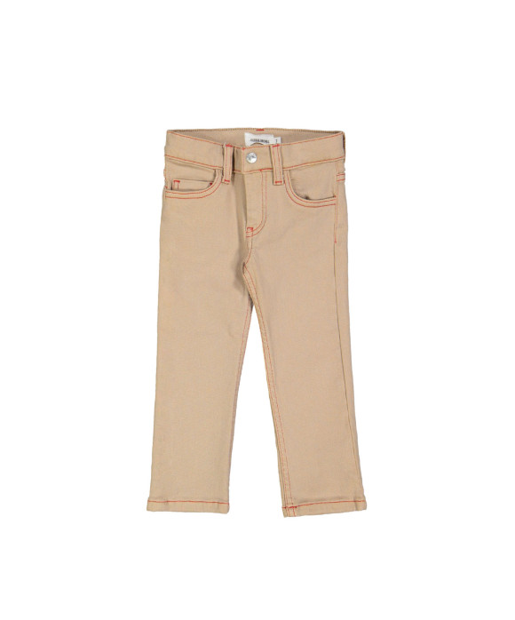 Jeans regular rits beige 