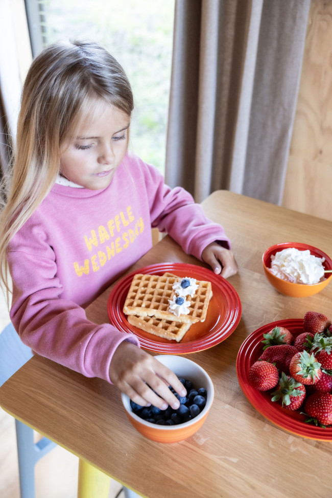 Sweater gaufre vieux rose