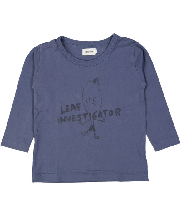 t-shirt blauw leaf investigator 02j