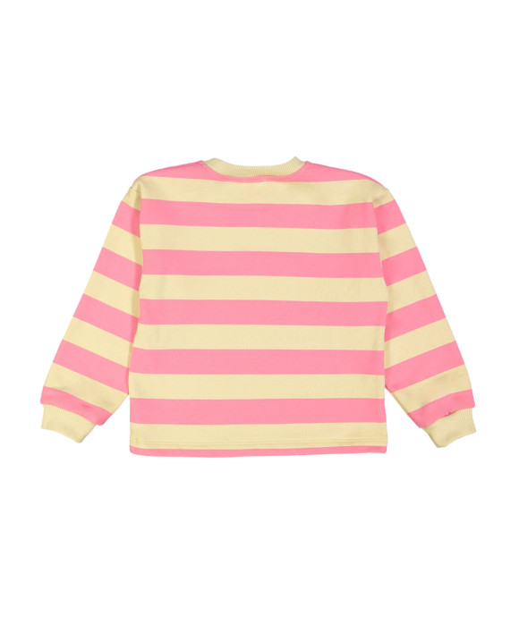 Sweater rayé lièvre rose vif