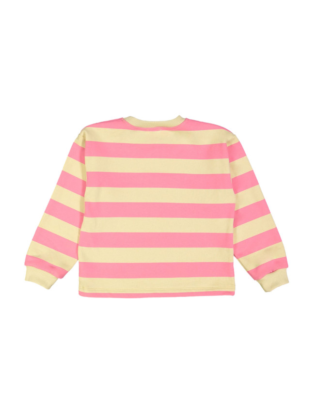 Sweater stripe hare bright pink 10j