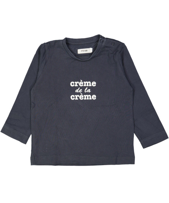 t-shirt blauw crème de la crème 12m