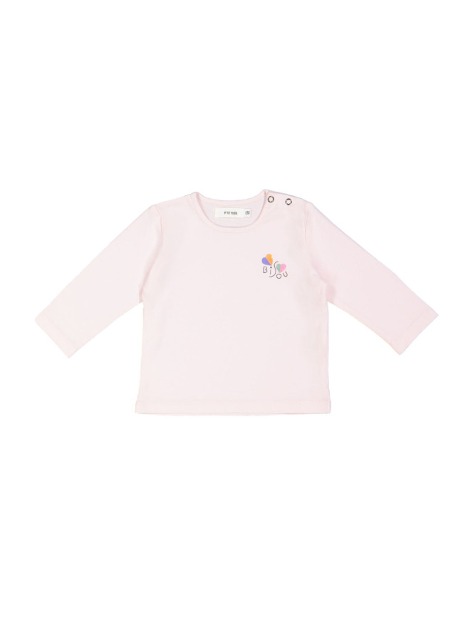 t-shirt mini bisou lichtroze 12m