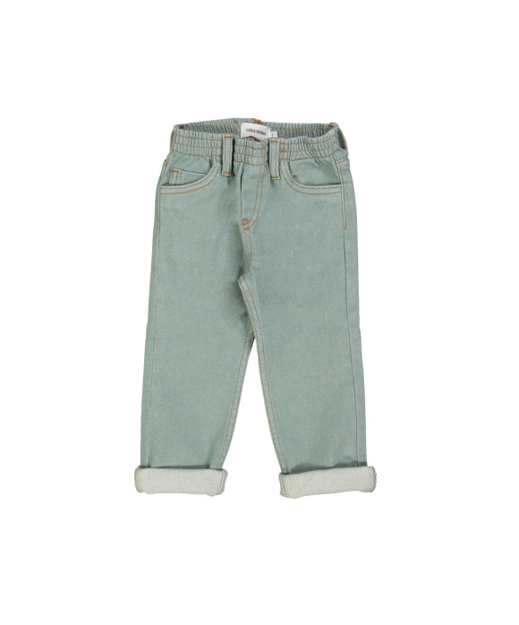 Jeans régulier élastiqué vert clair