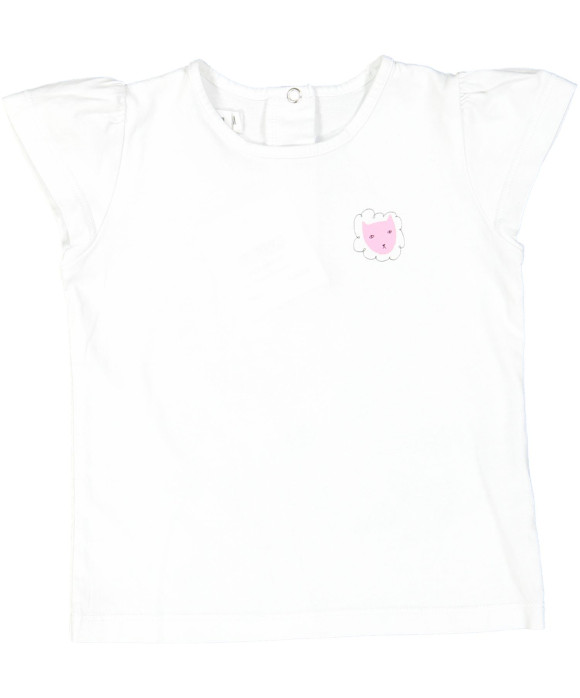t-shirt wit roze leeuw 18m