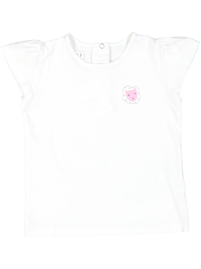 t-shirt wit roze leeuw 18m .