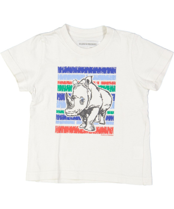 t-shirt wit neushoorn 03j
