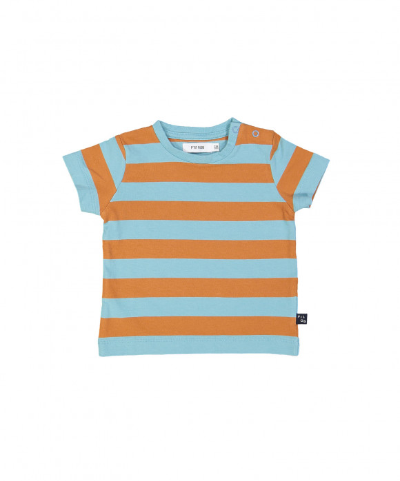 t-shirt mini big stripe blauw