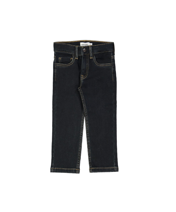 Jeans regular rits afg. blauw