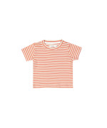 t-shirt mini rib stripe red 03m