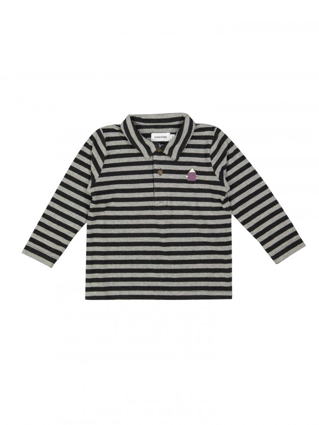 polo t-shirt big stripe grijs 05j