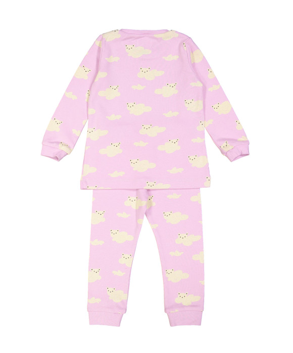 pyjama rib bear clouds roze