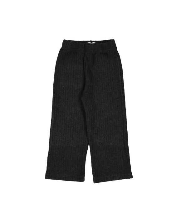 Comfy trousers ribbed knitted dark grey