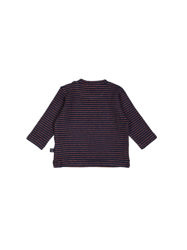 Sweater mini streep donkerblauw 09m