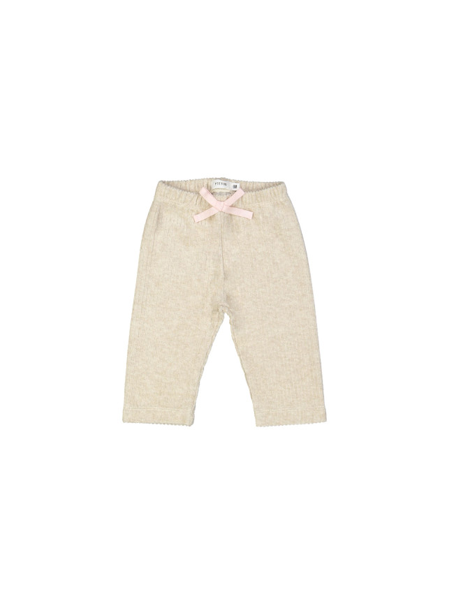 Trousers comfy mini ribbed ecru