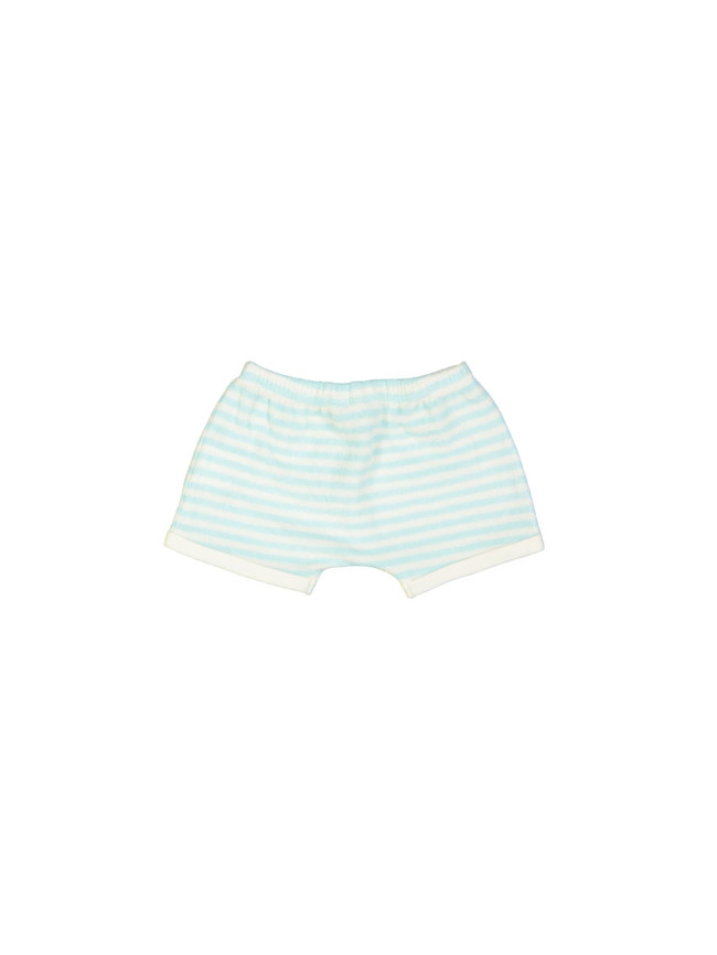 short mini stripe aqua