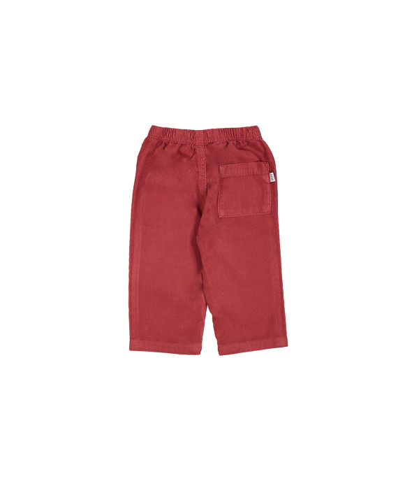 Comfy broek mini rib rood 