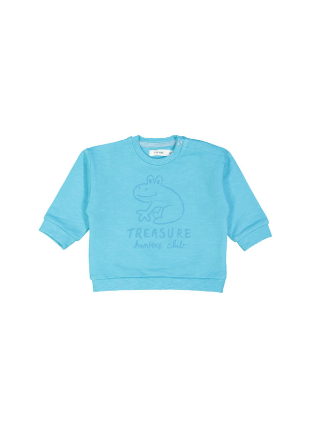 sweater mini treasure frog turkoois 03m