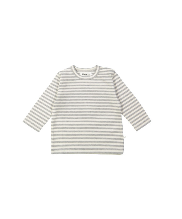 T-shirt streep grijs