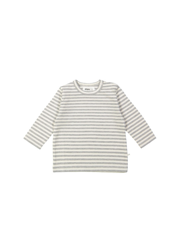 T-shirt streep grijs 03m-06m