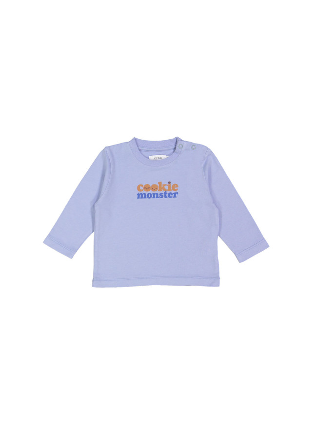 t-shirt mini cookie monster l. blauw