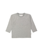 T-shirt poche mélangé gris