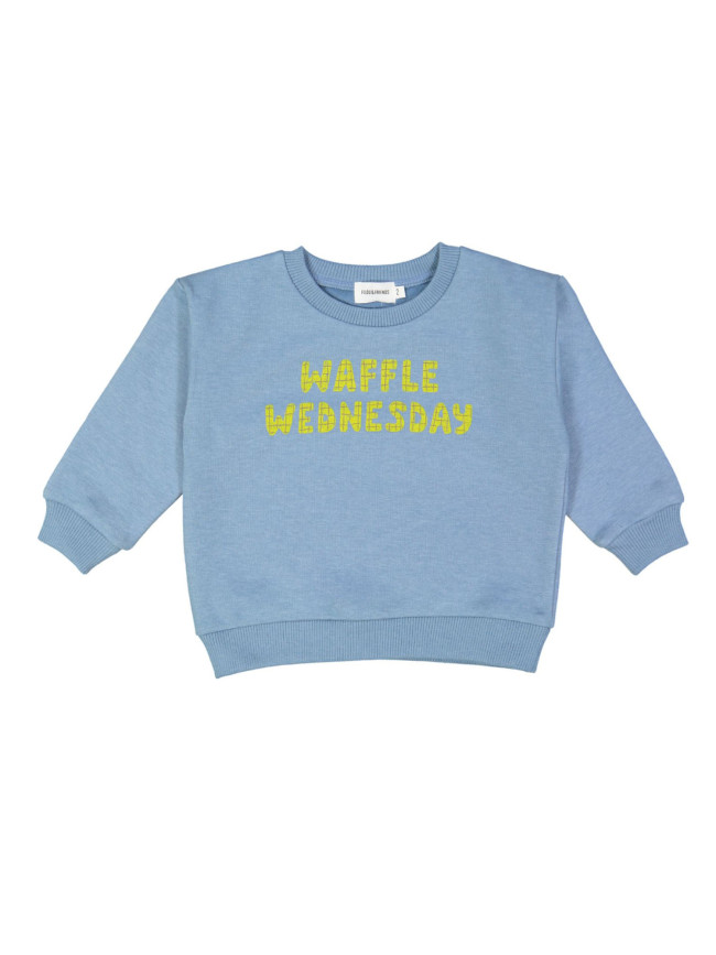 Sweater waffle bleu clair