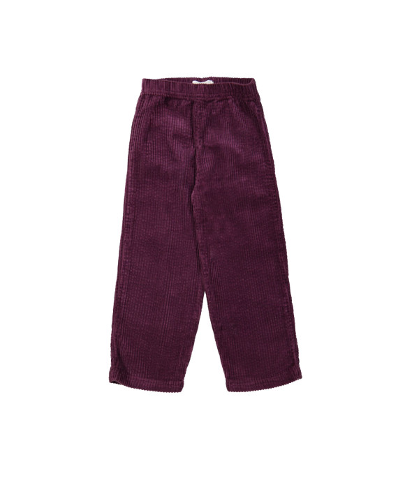 Pantalon confortable larges côtes violet