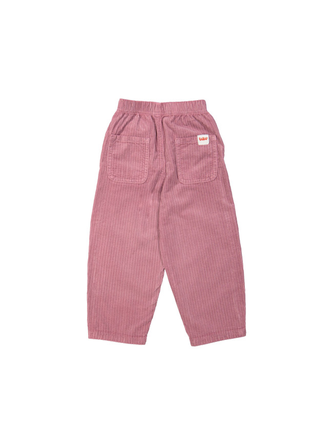 Broek brede rib mauve 12m-18m