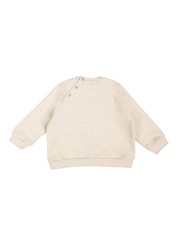 Sweater mini heart smiley chiné beige 09m