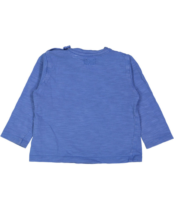 t-shirt blauw effen 09m