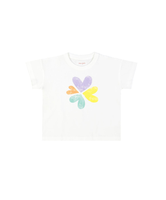 t-shirt clover heart white